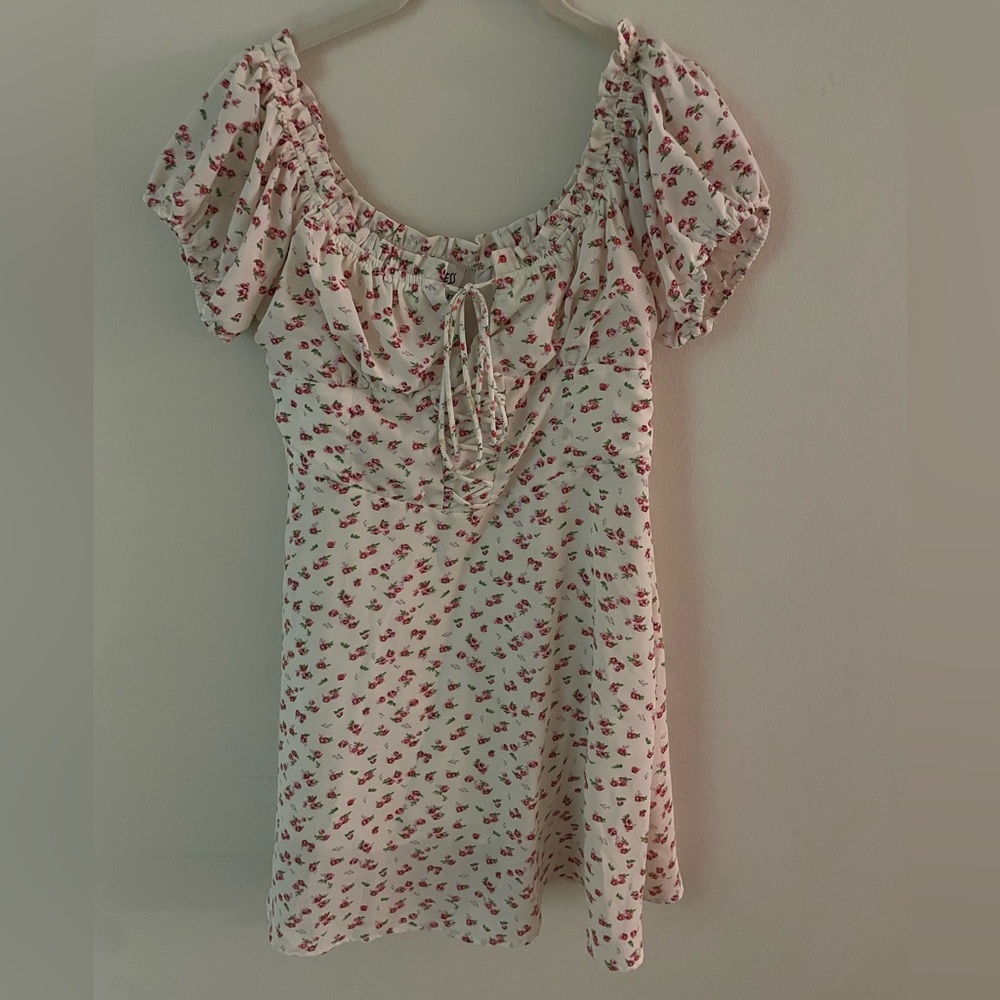 Princess Polly White Floral Spring Summer Dress size 8